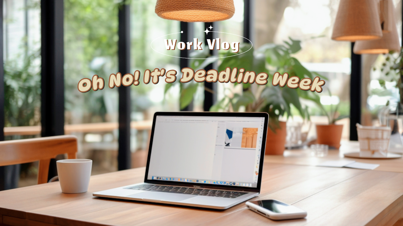 Vlog miniature YouTube - Semaine de la date limite du vlog de travail