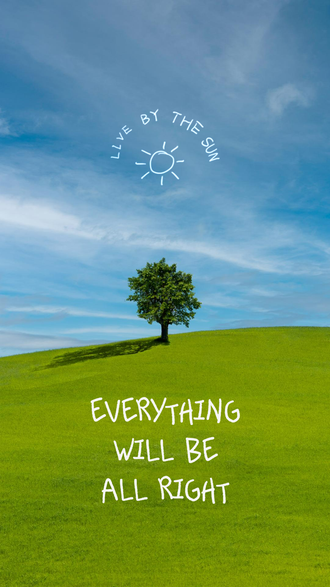 Fondo de pantalla de plantilla de imagen 9: 16 todo estará bien