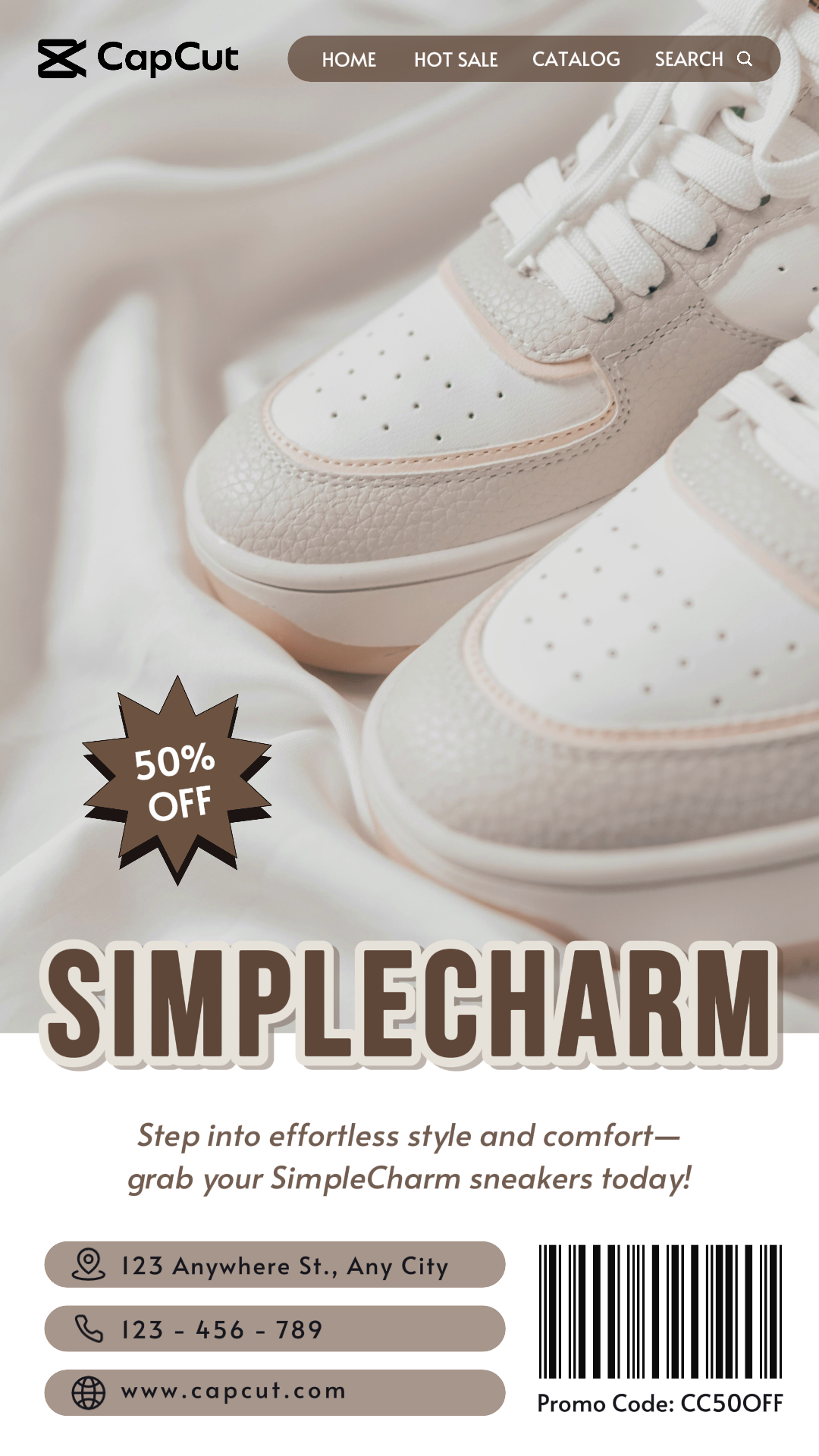 Kleidung und Schuhe Marketing Poster Instagram Story Ästhetik Modern