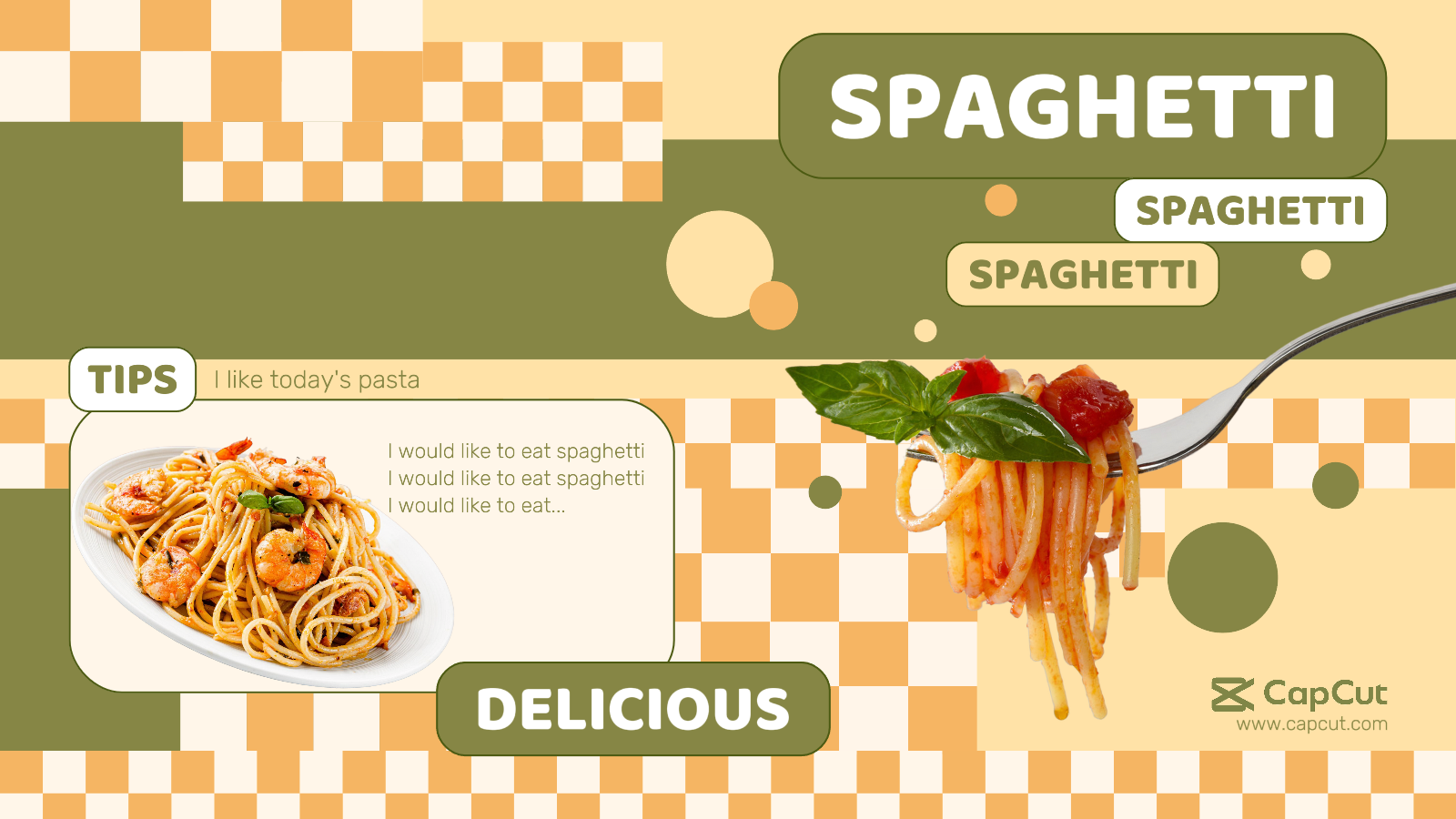 Simplicité d'affichage des pâtes alimentaires