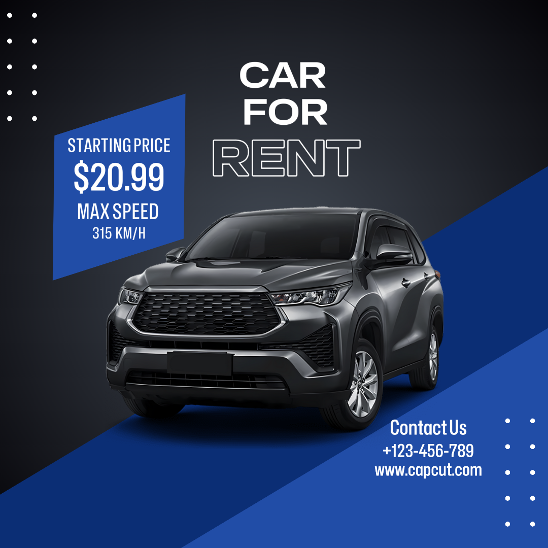 Cars Marketing Poster Car Rent Instagram Post 