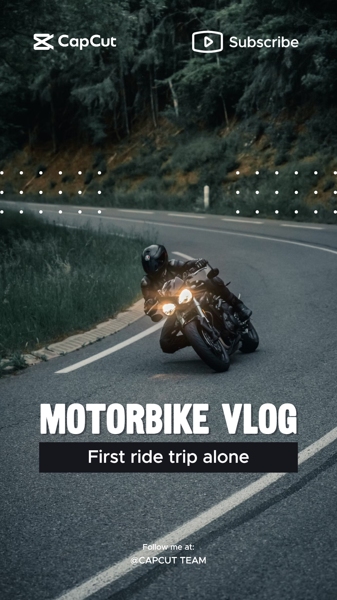 Tiktok thumbnail motorbike vlog