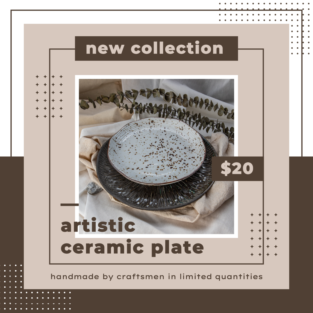 Ceramic Plate Instagram Post Earth Tone