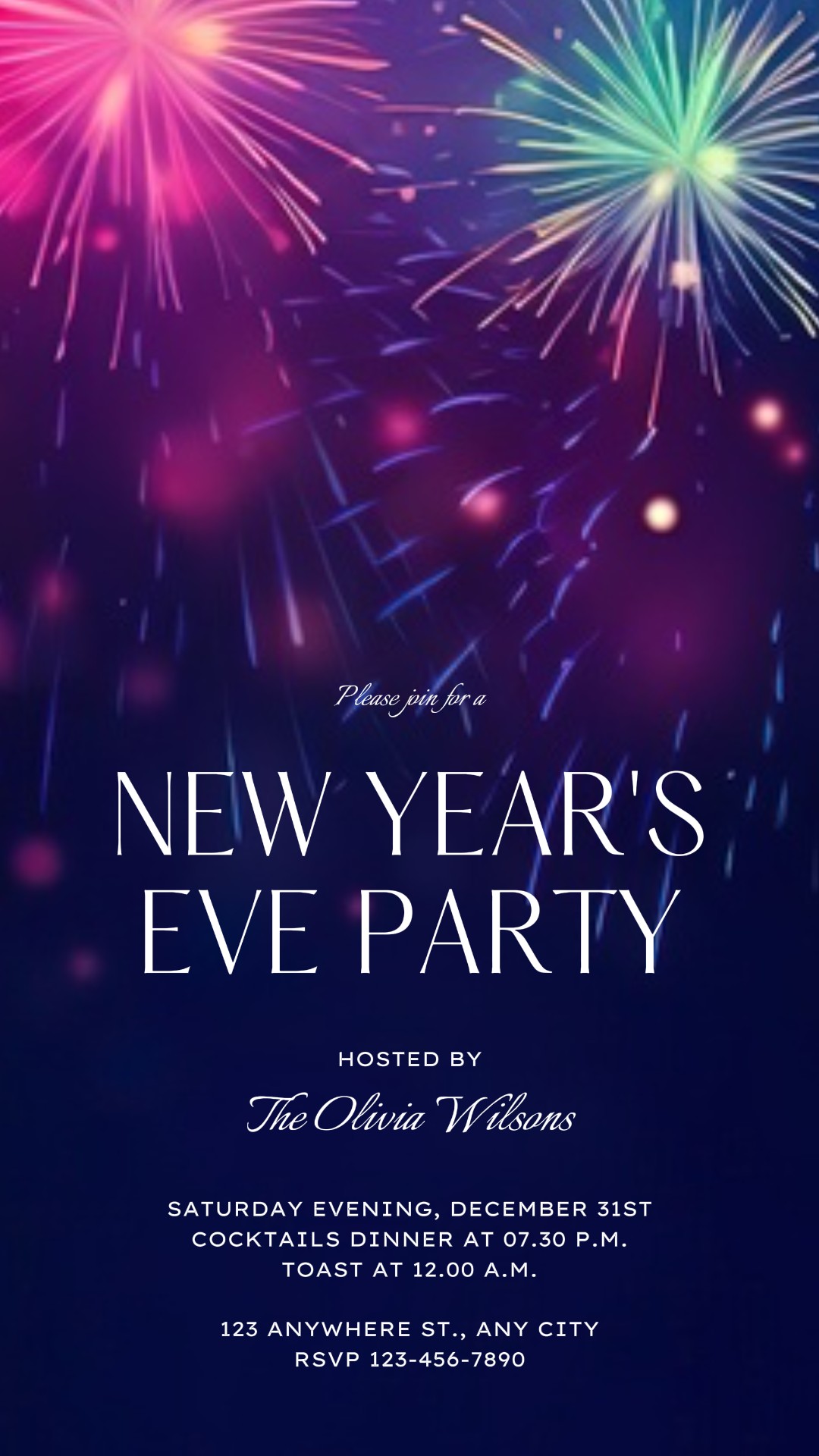 Undangan Pesta Tahun Baru Kisah Instagram