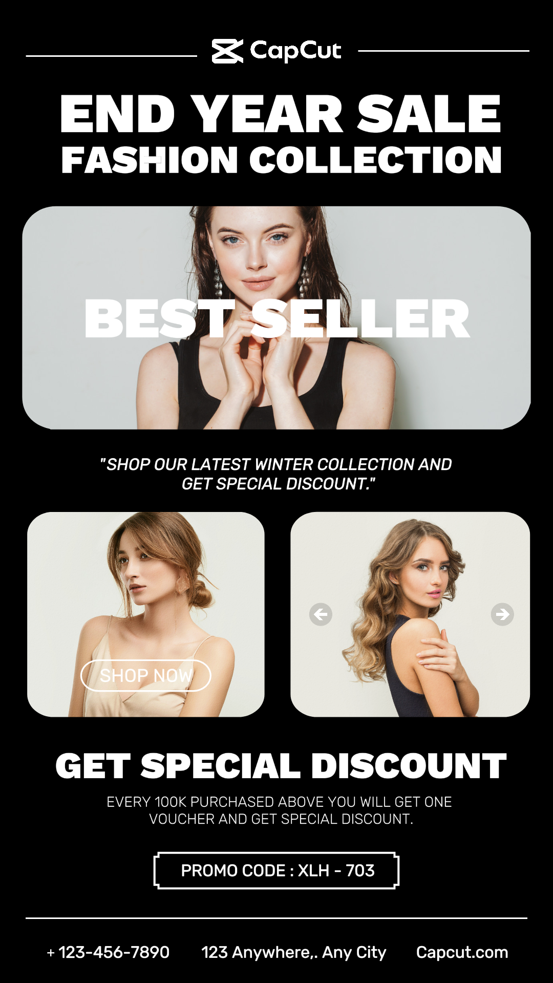 Promoción de la colección de moda de fin de año