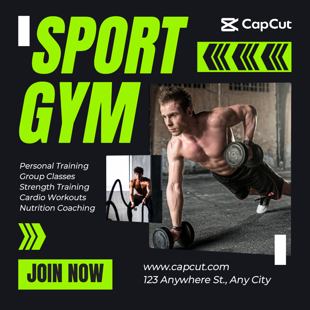 Workout and fitness - Marketing Poster & Creative Sport Gym Instagram Post
