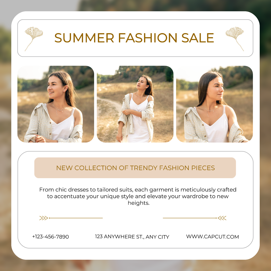  Minimalist Collage Creative Poster Instagram Post Brown