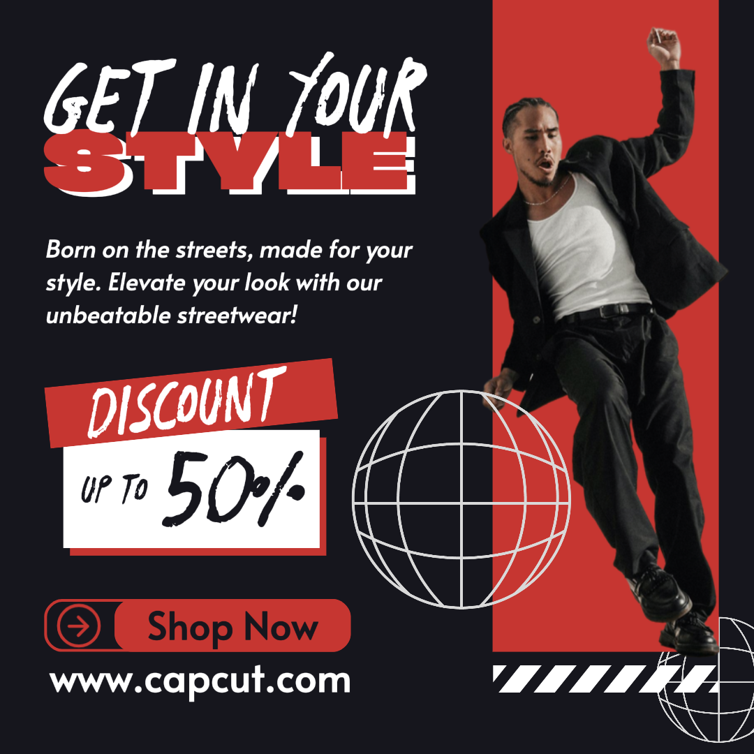 Fashion Streetwear Black Red