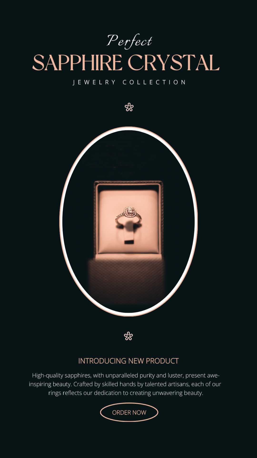 Présentoir de bijoux en cristal de saphir