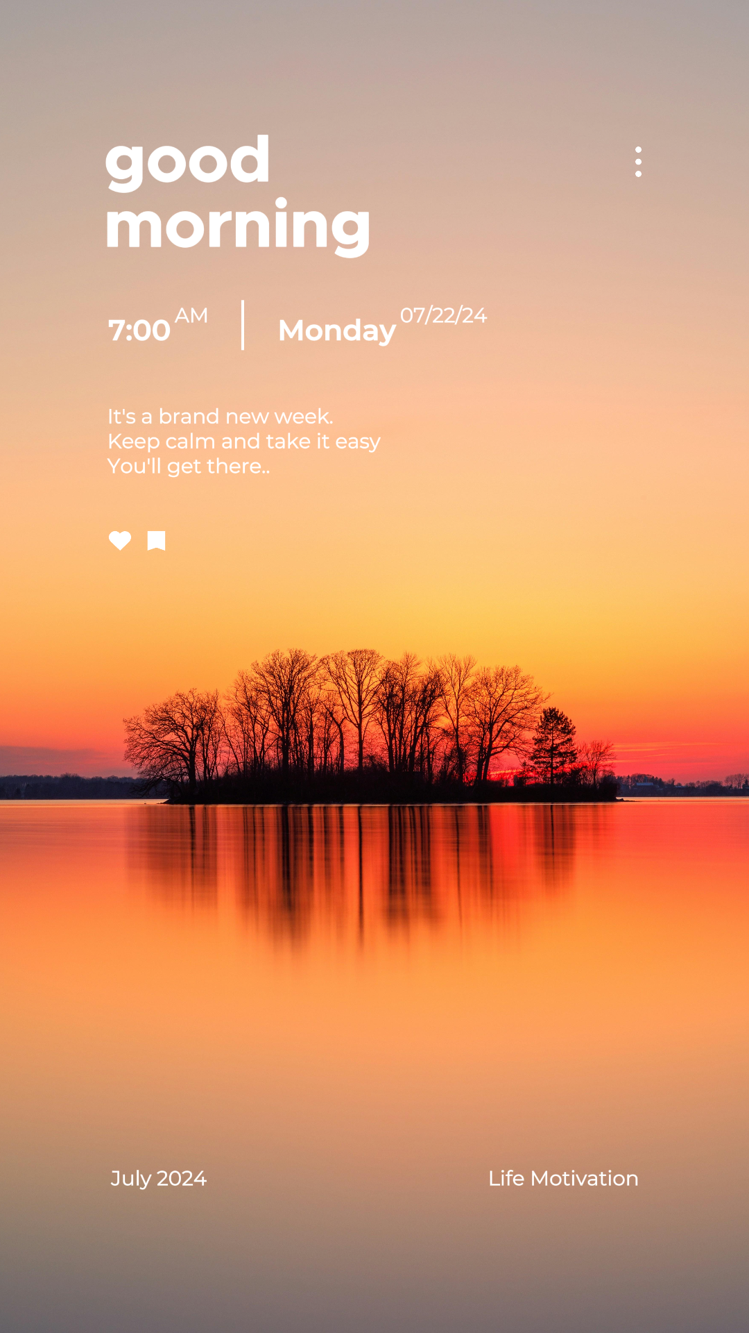 Wallpaper Creative Poster Scenery Sunrise - Good morning