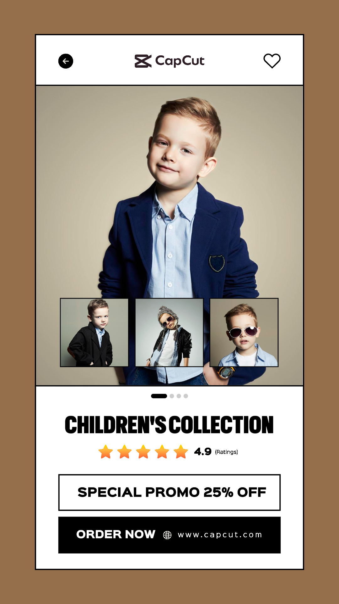 4 Imagen multiproducto + Promoción de ropa infantil