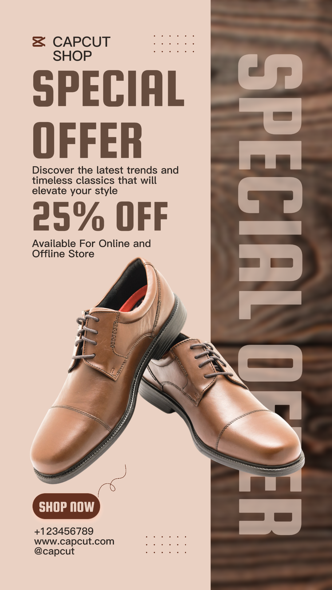 Roupas e sapatos - Marketing Poster Promoção / Desconto para roupas de verão Instagram story Sapatos