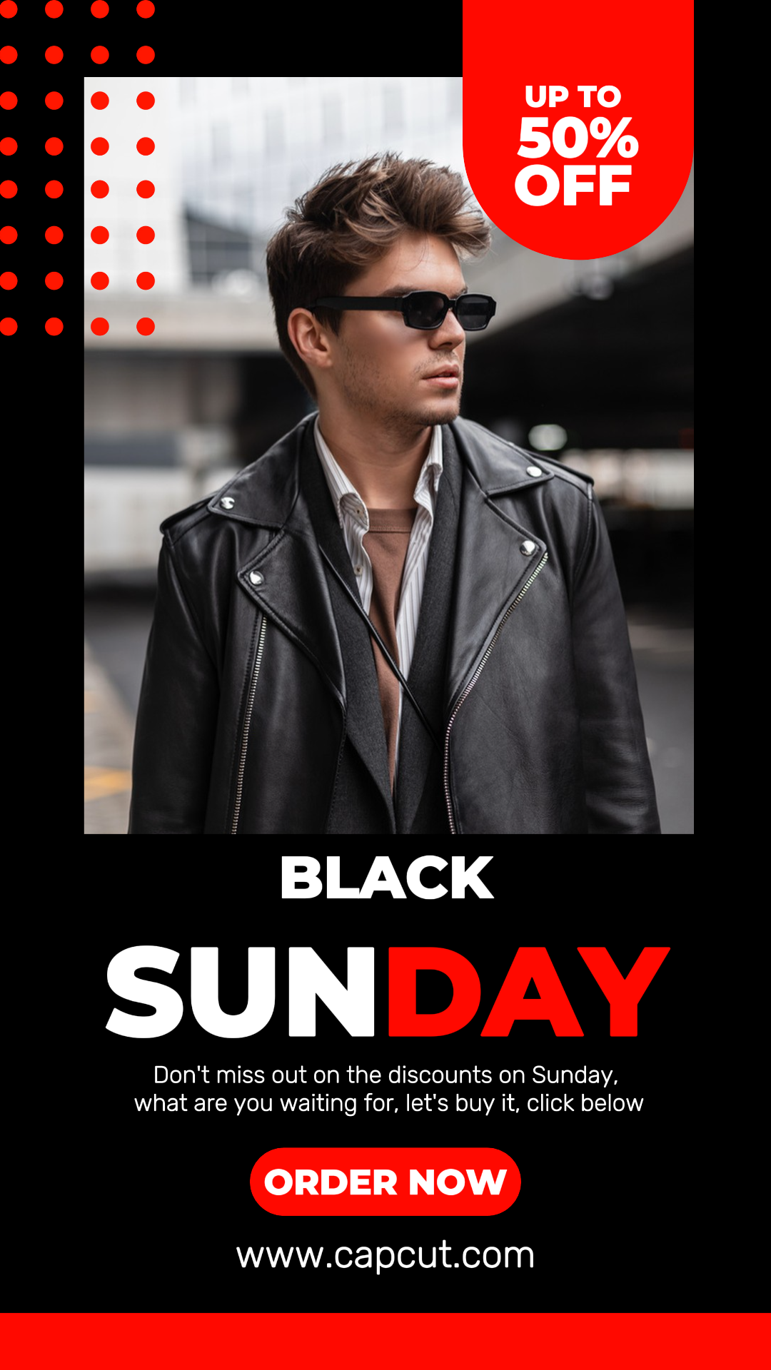 VestuĂĄrio e CalĂ § ados - Poster Marketing Black Sunday