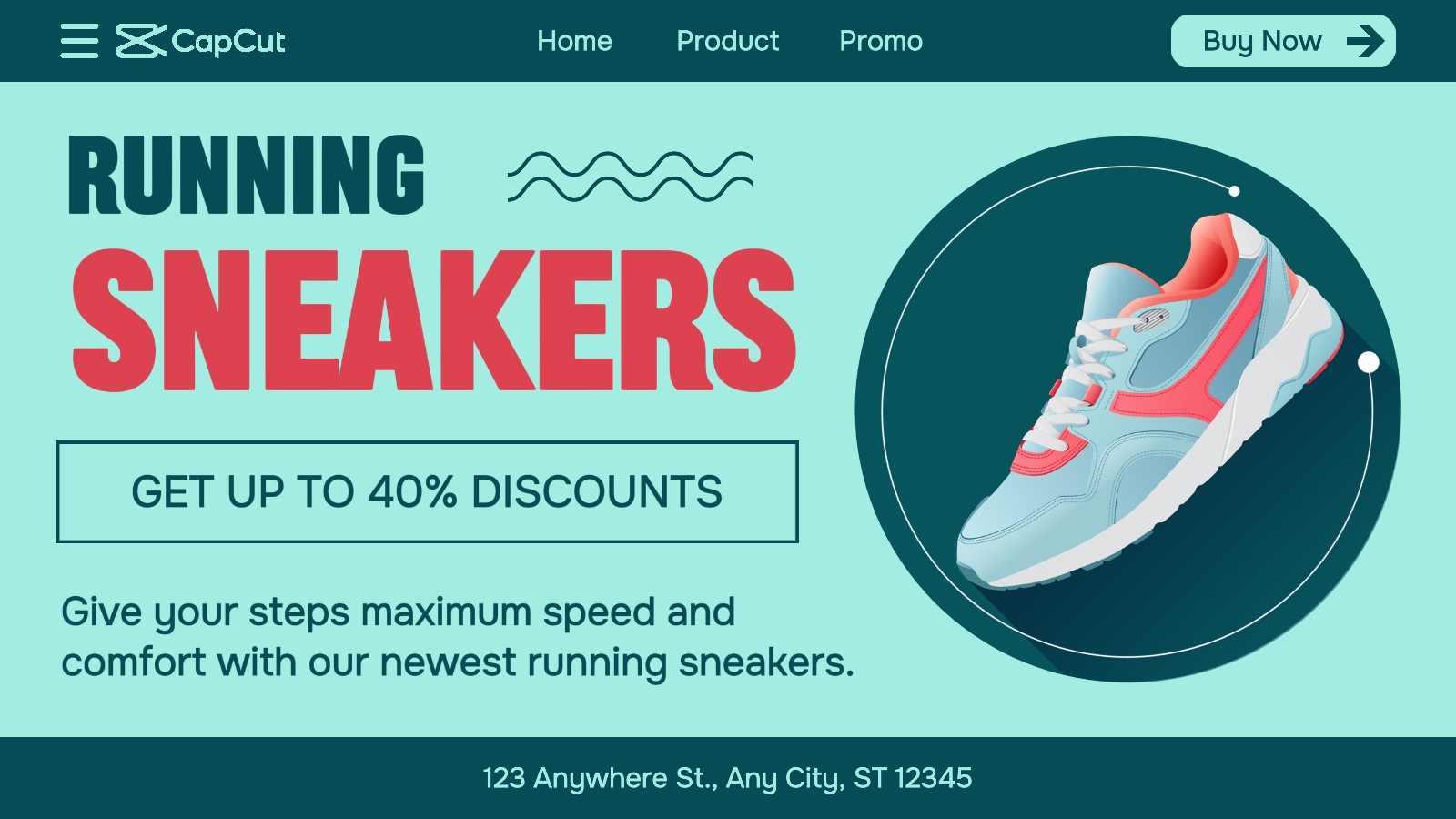 Menjalankan Sepatu Kets Promosi Posting Twitter