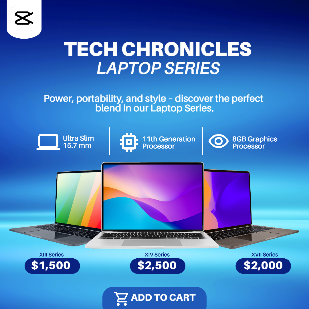 E-commerce Electronics Laptop Product Callout Blue