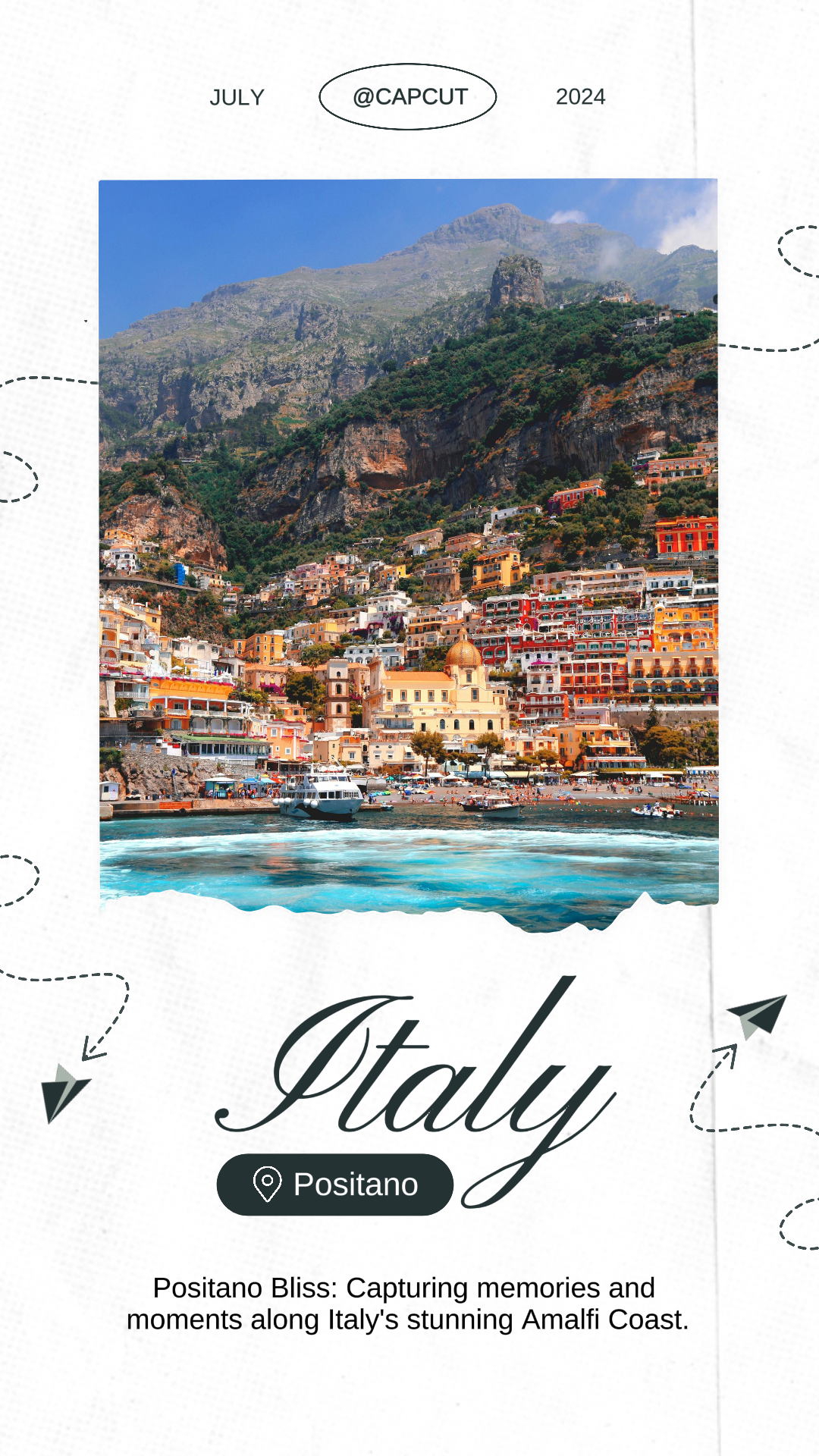 Póster Creativo de Viaje Historia de Instagram Italia