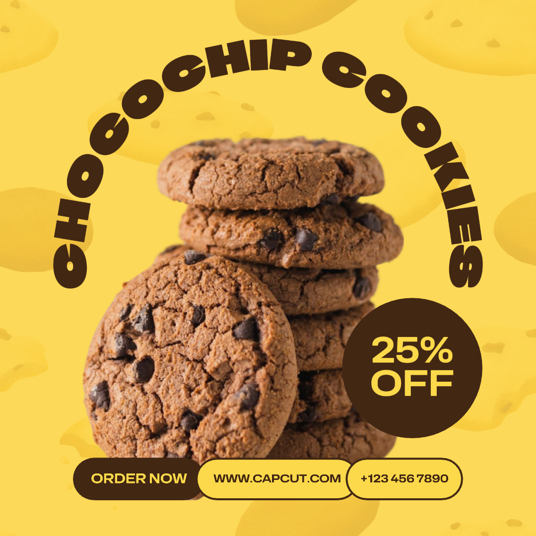 Lebensmittelmarketing Poster Kekse Promotion Instagram Post