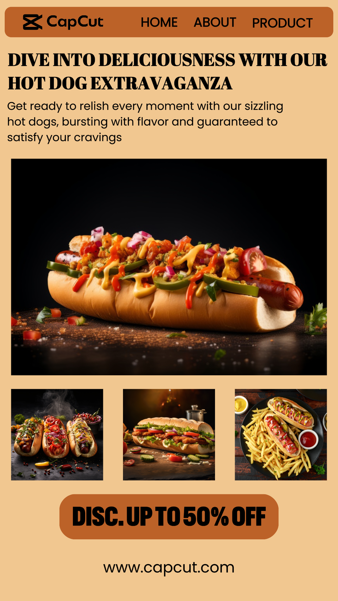 Alimentos e bebidas - Poster de marketing Hot Dog Instagram Story