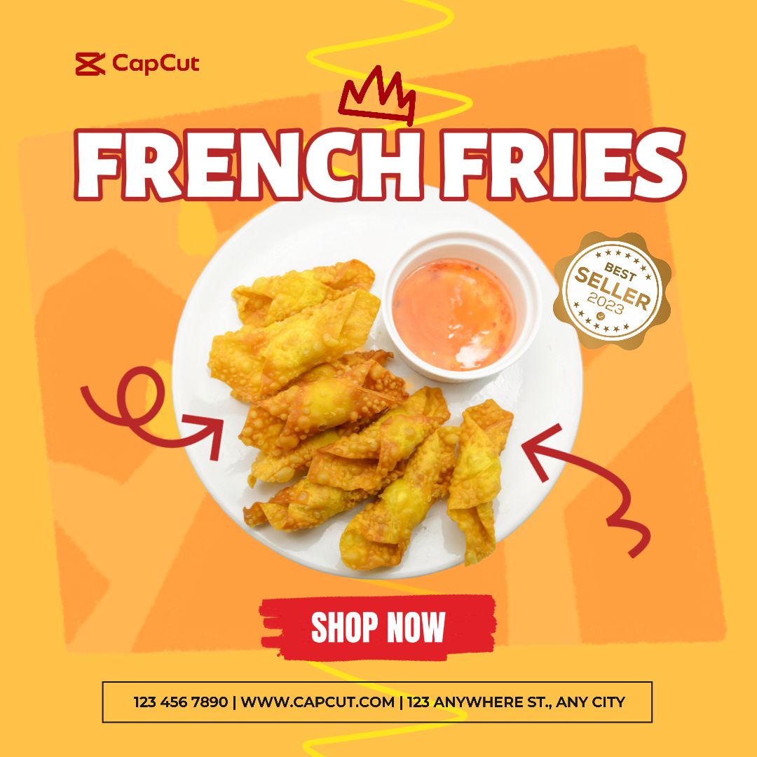 Pommes Frites Display Produkt Instagram Post