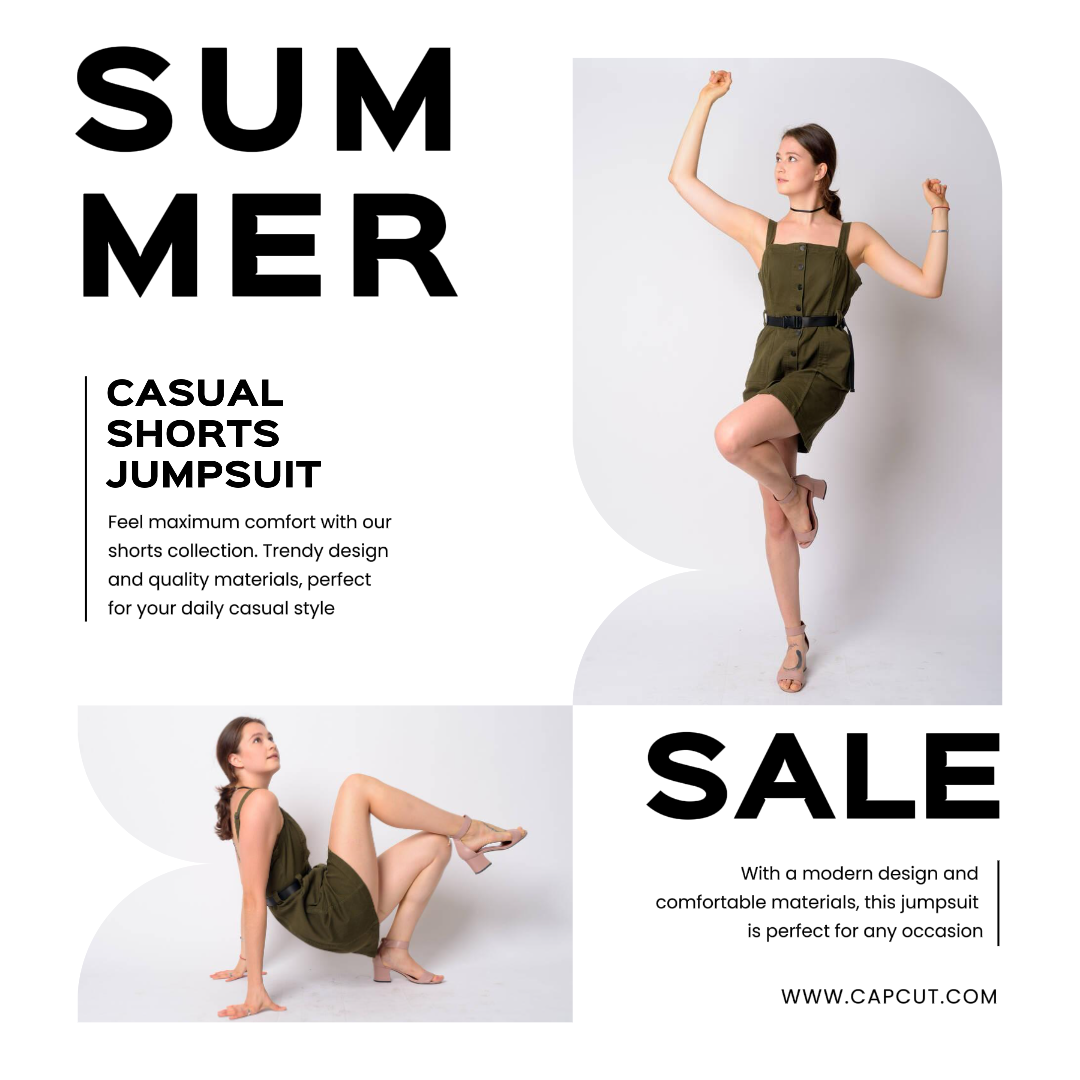 Vêtements et chaussures - Affiche marketing Affichage de la robe courte Affichage du produit Post Instagram