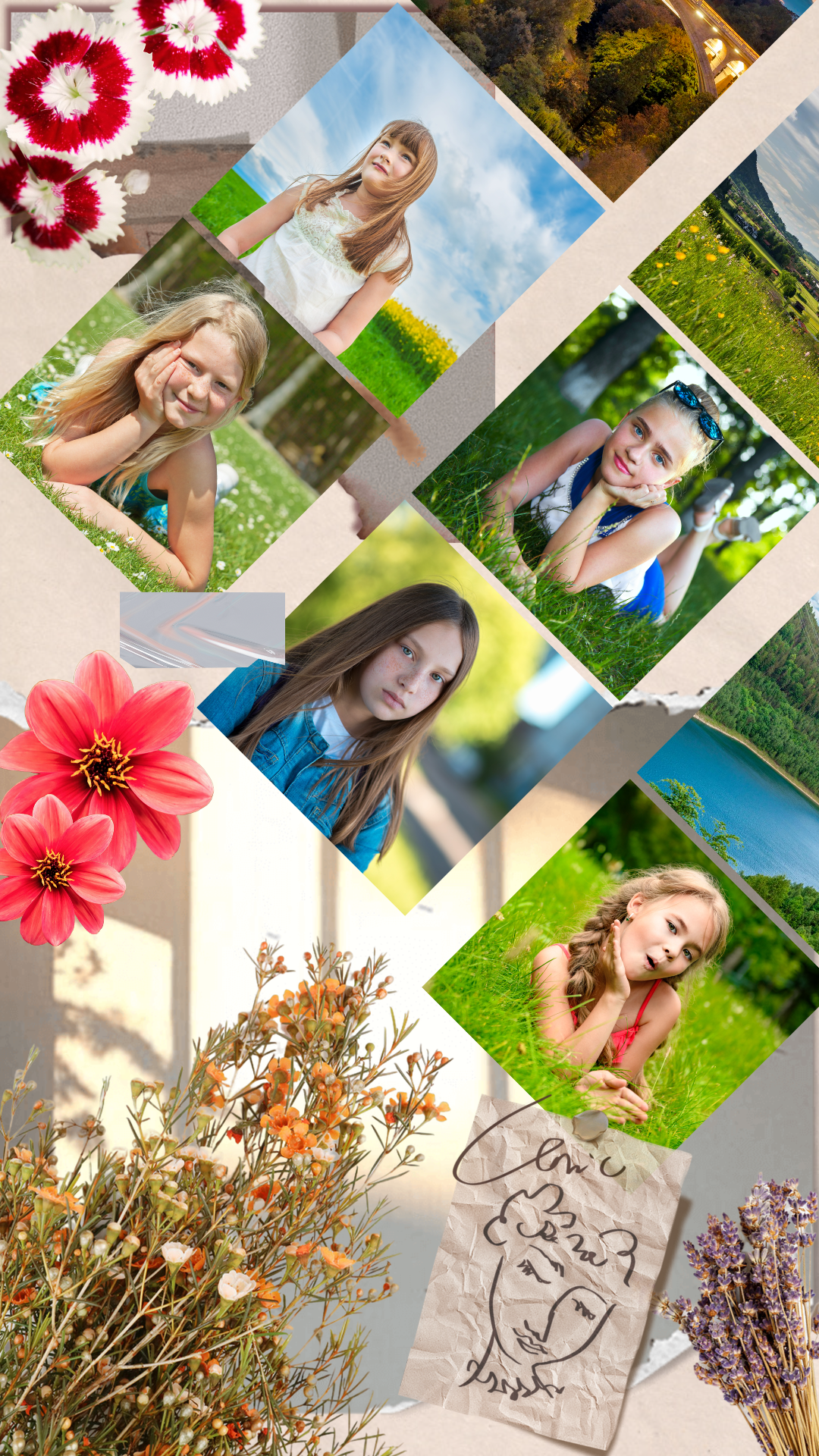 Non-marketing Photo Collage flowery