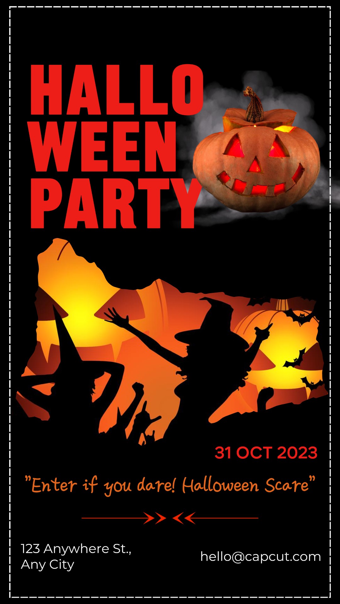 Red Black Simple Halloween Party TikTok