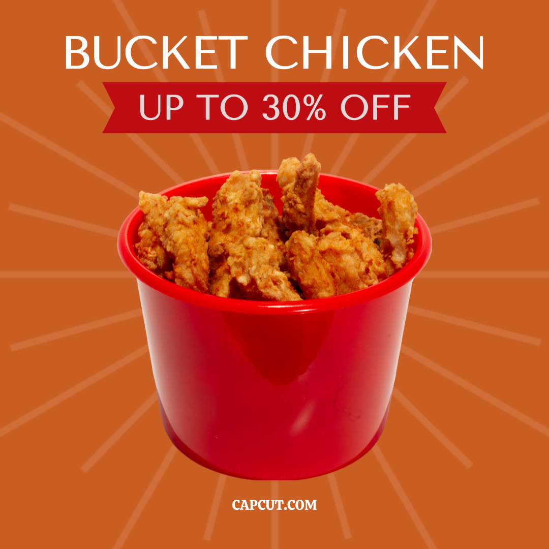 Cubo De Alimentos Promoción De Pollo Publicación De Instagram