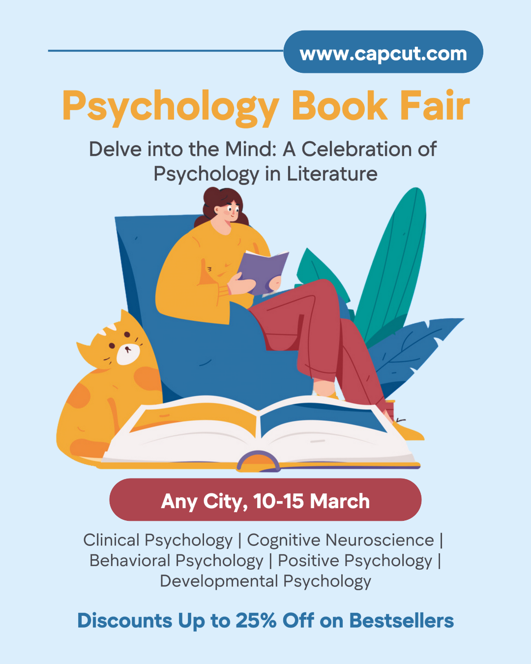 Education Creative Poster Psychology Book Fair
