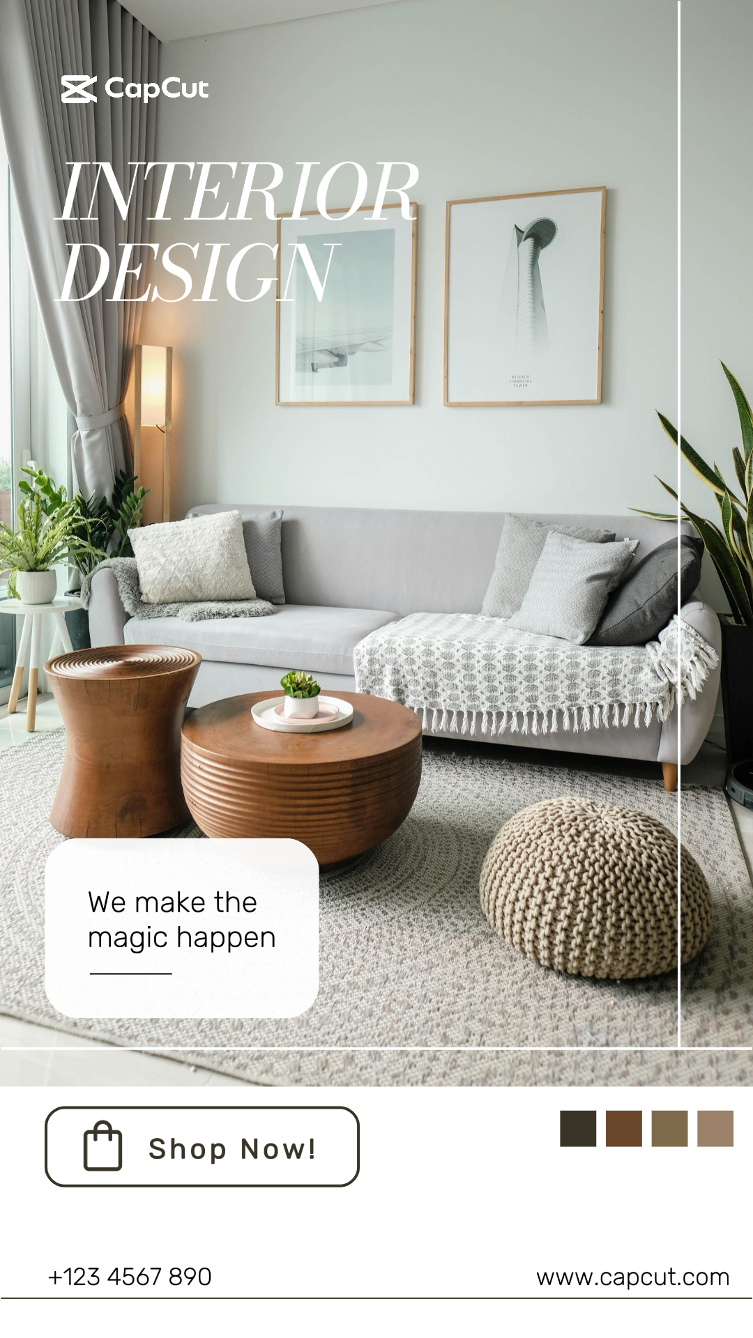 Interior Design Sale Instagram Story Minimalist Theme