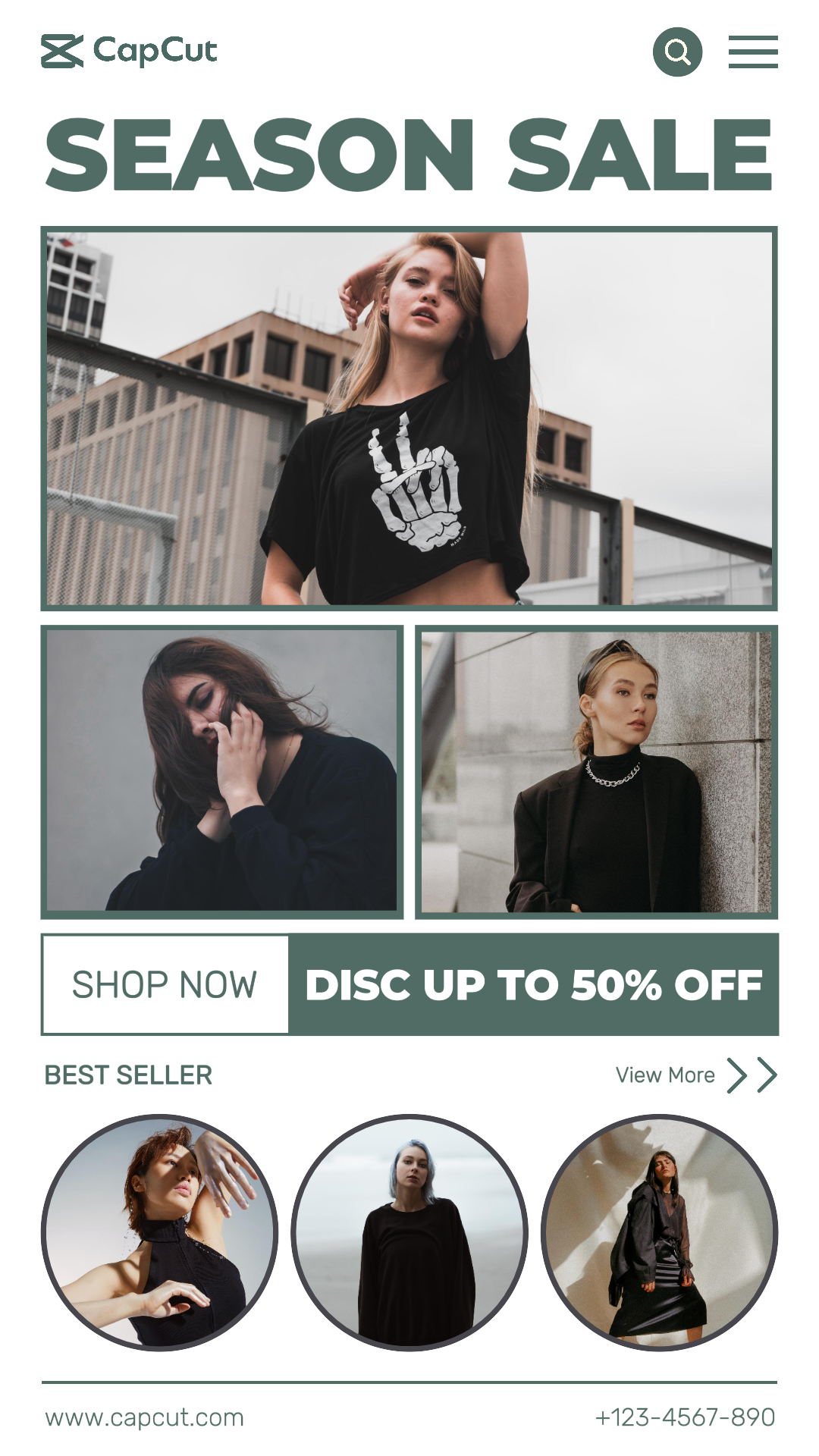 Saison Verkauf Mode Promotion Instagram Story