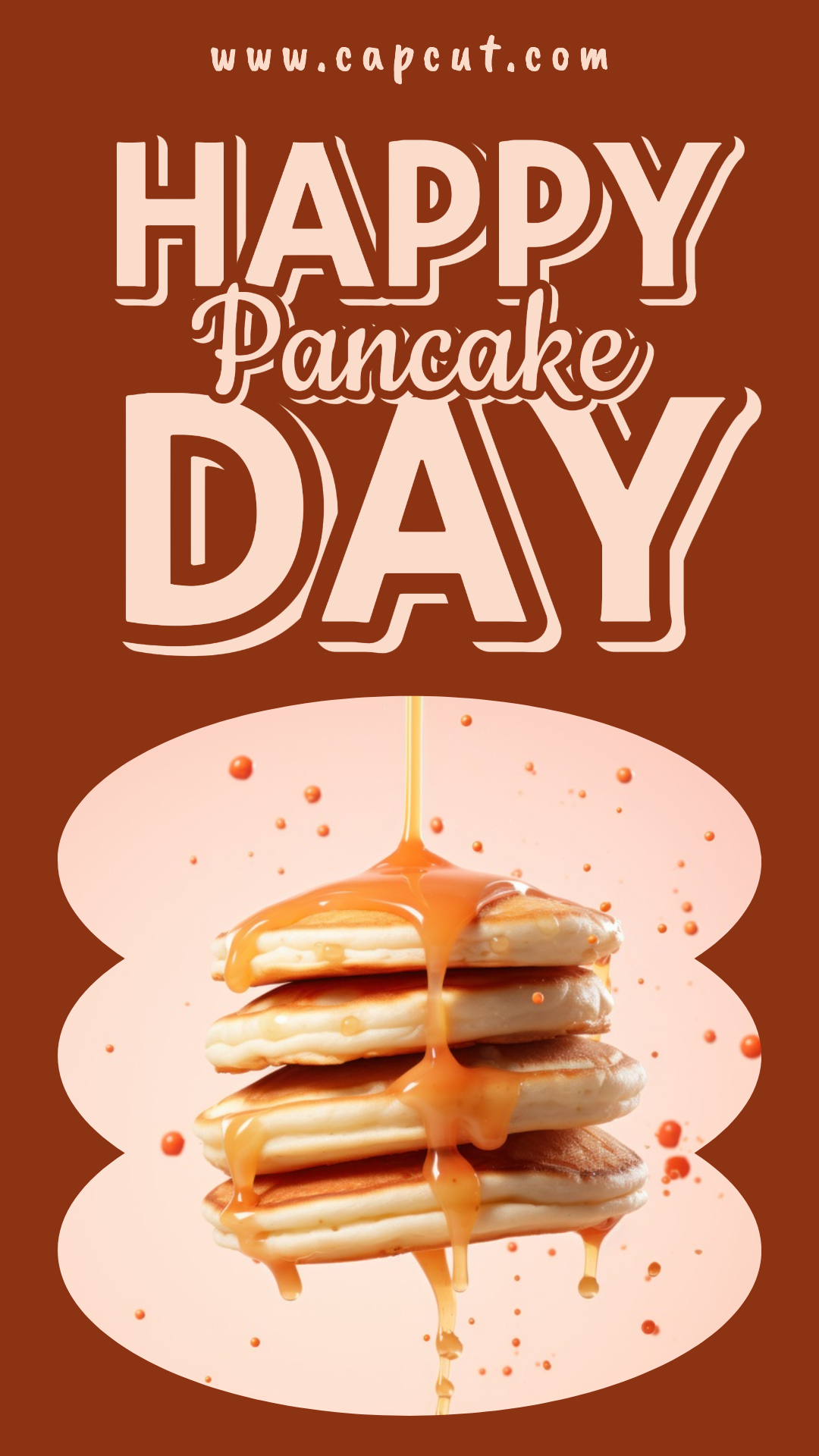 Cartão de desejo do dia da panqueca