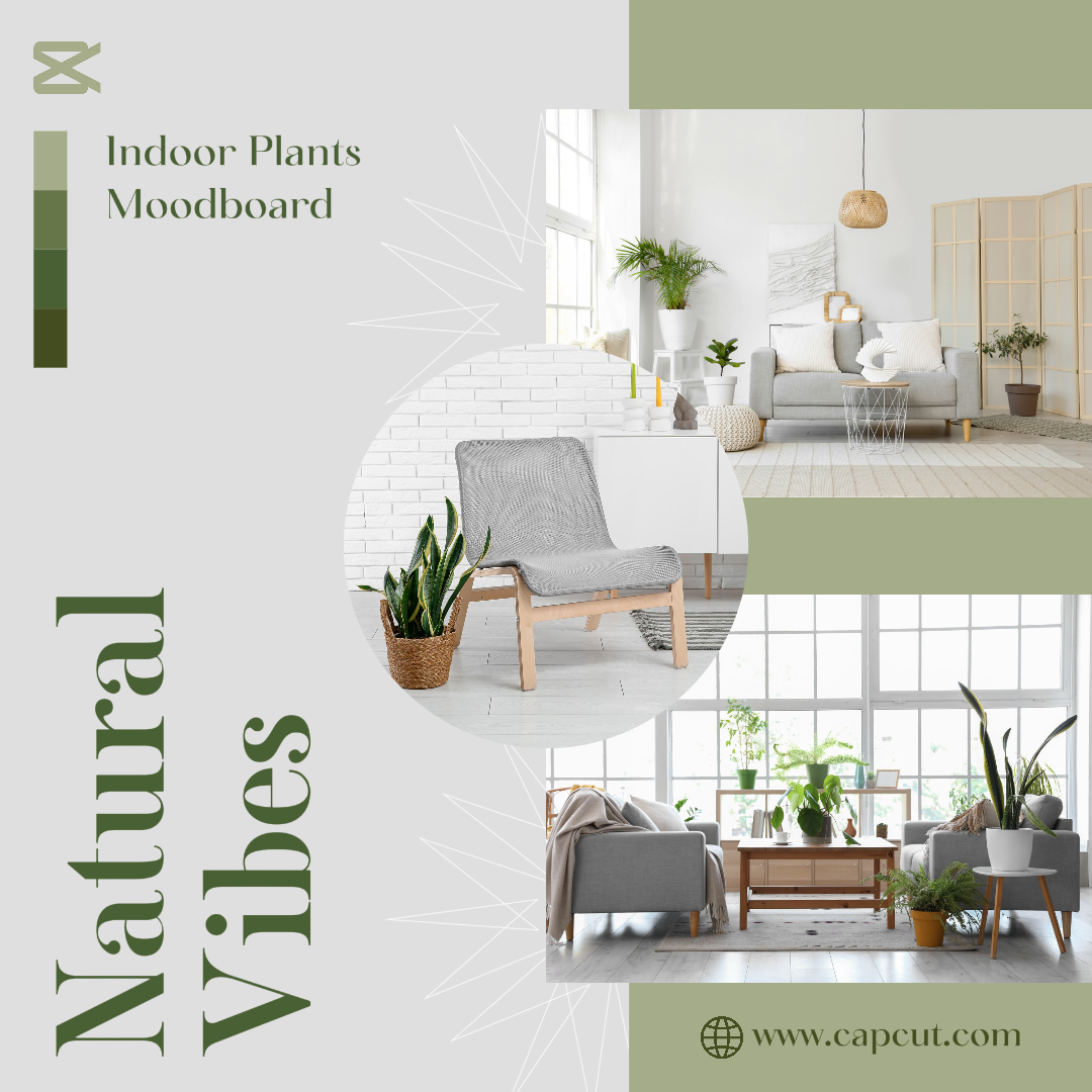 Indoor Plants Moodboard Marketing for Facebook Post Minimalist | Redação Publicitária
