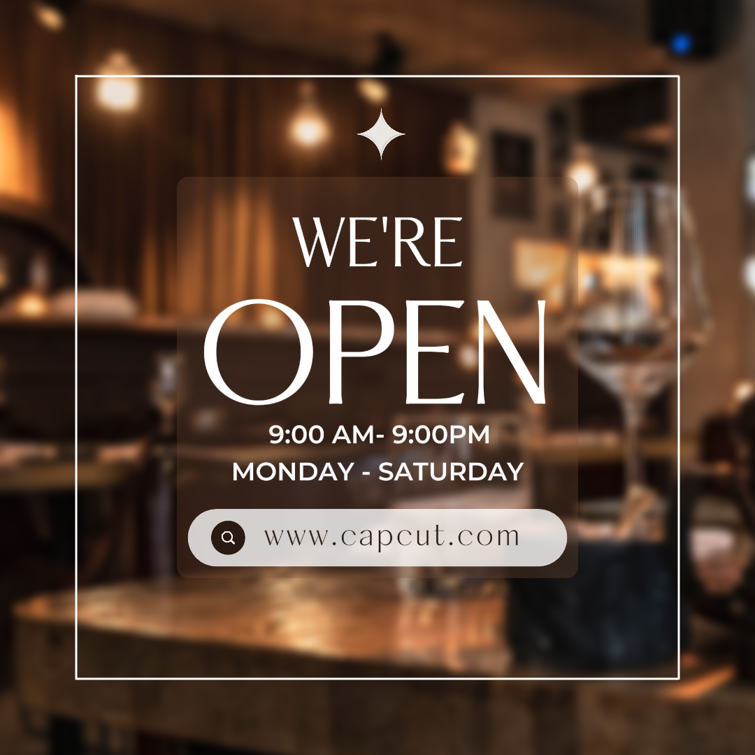 商业和办公室创意海报Instagram Post我们开放了