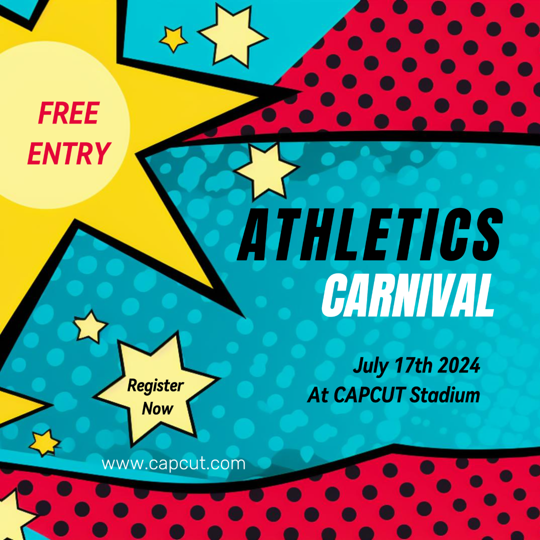 Sport und Spiel Leichtathletik Karneval Kreatives Poster Instagram Post