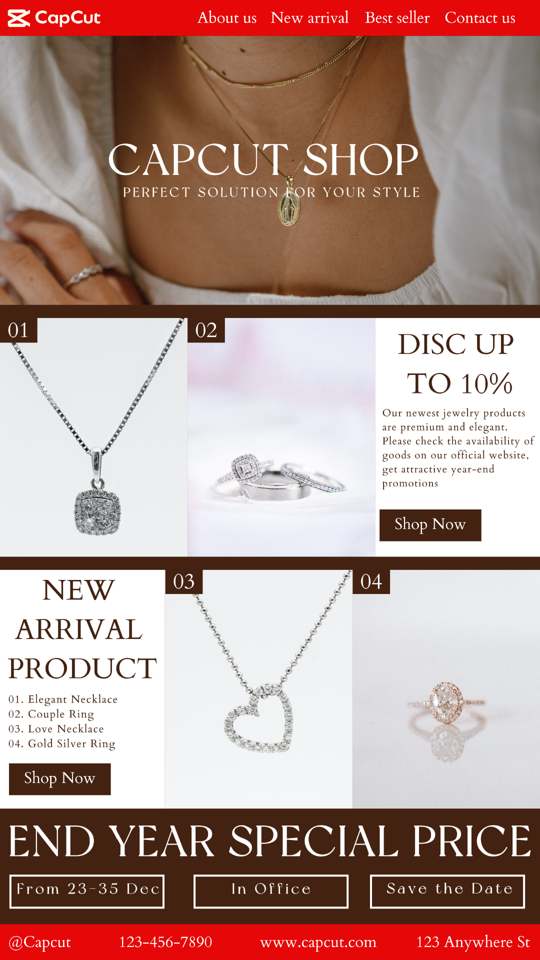 Fashion Jewelry New Arrival Special Price Display Instagram Stories 