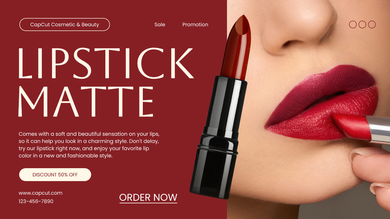 Produk Lipstik Promosi Khusus Minimalis Twitter Post