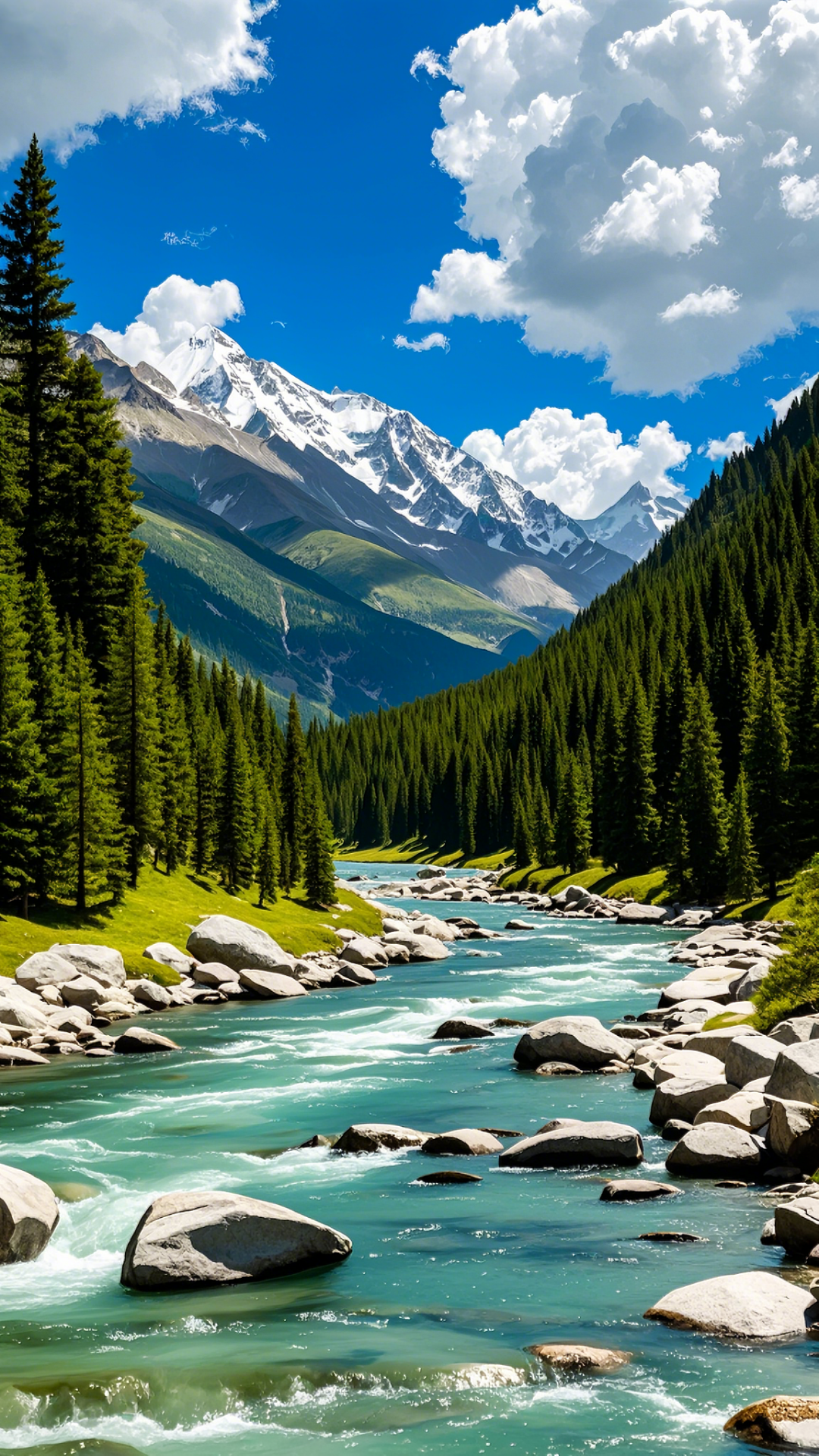 Wallpaper - Creative Poster - Mountain River