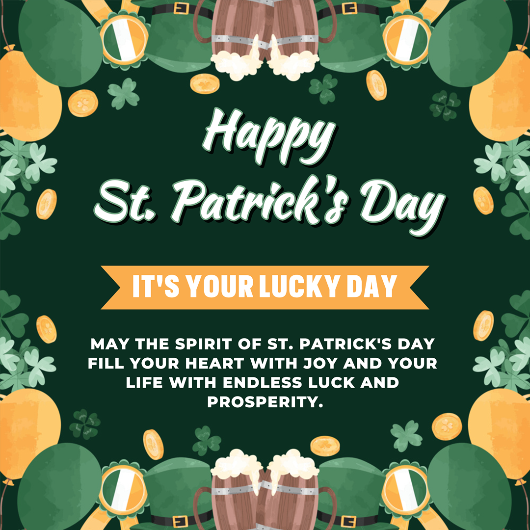 St. Patrick 's Day Grüße Instagram Post Flaches Design Stil