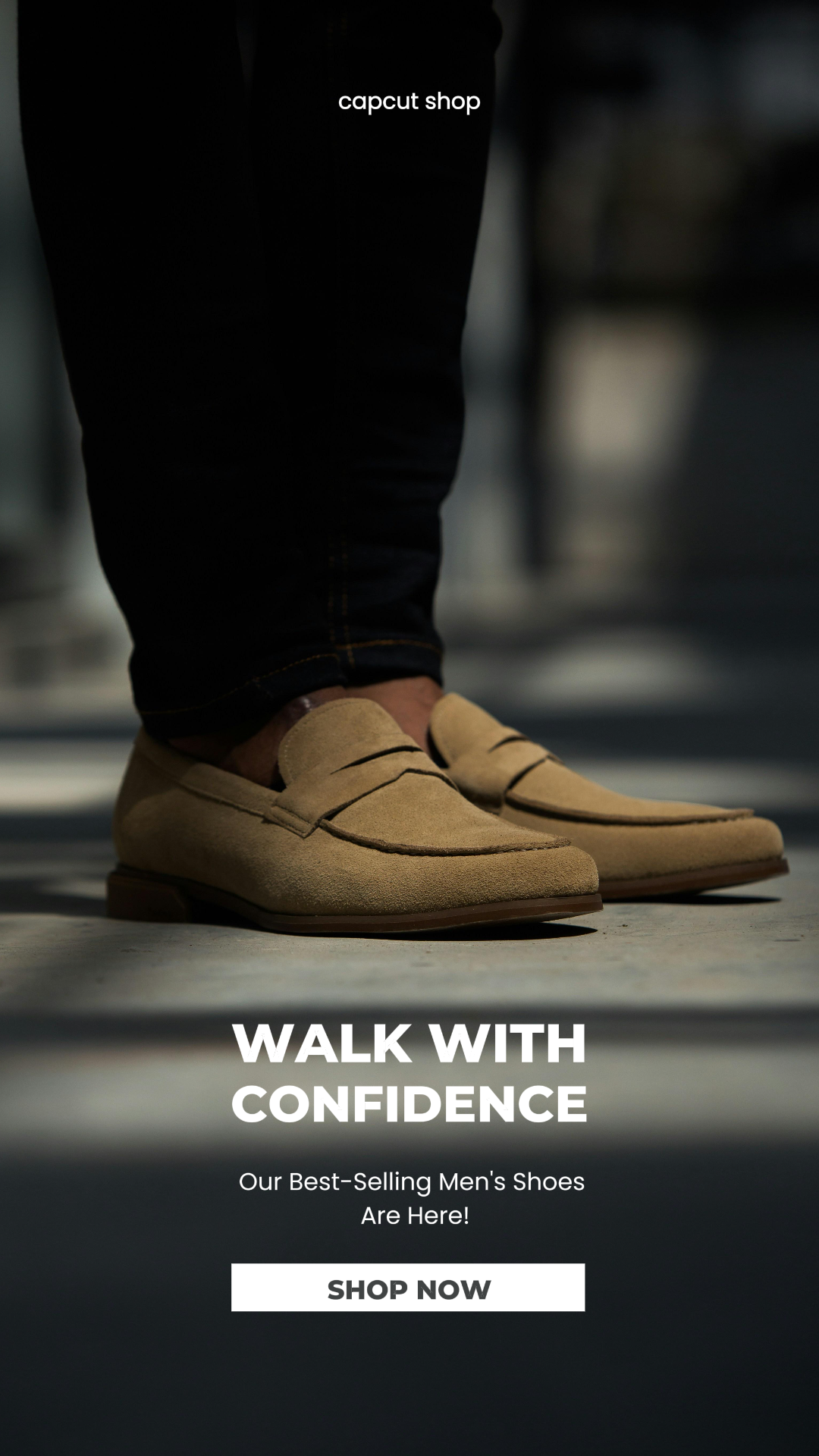 Kleidung und Schuhe Marketing-Poster Herrenschuhe instagram 