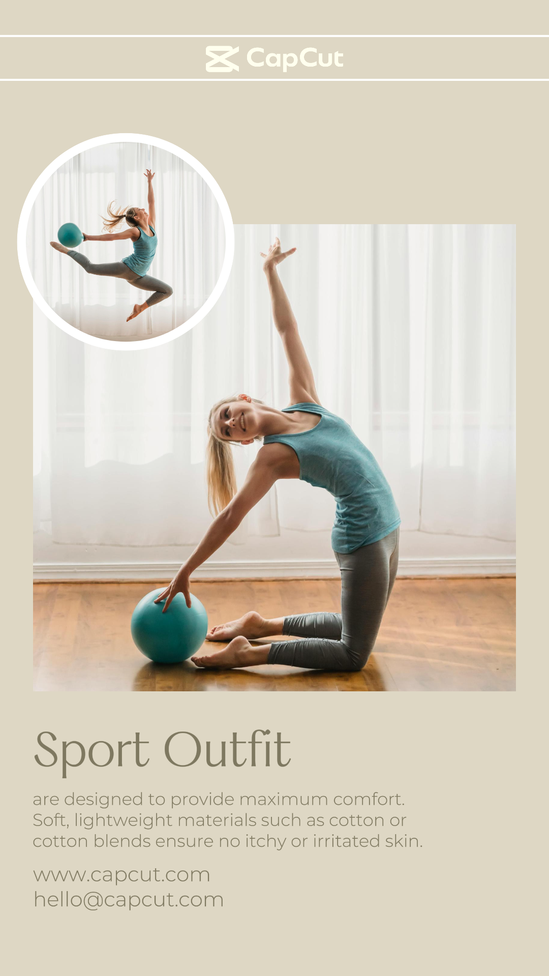 Vêtements et chaussures Tenue de sport Instagram Story