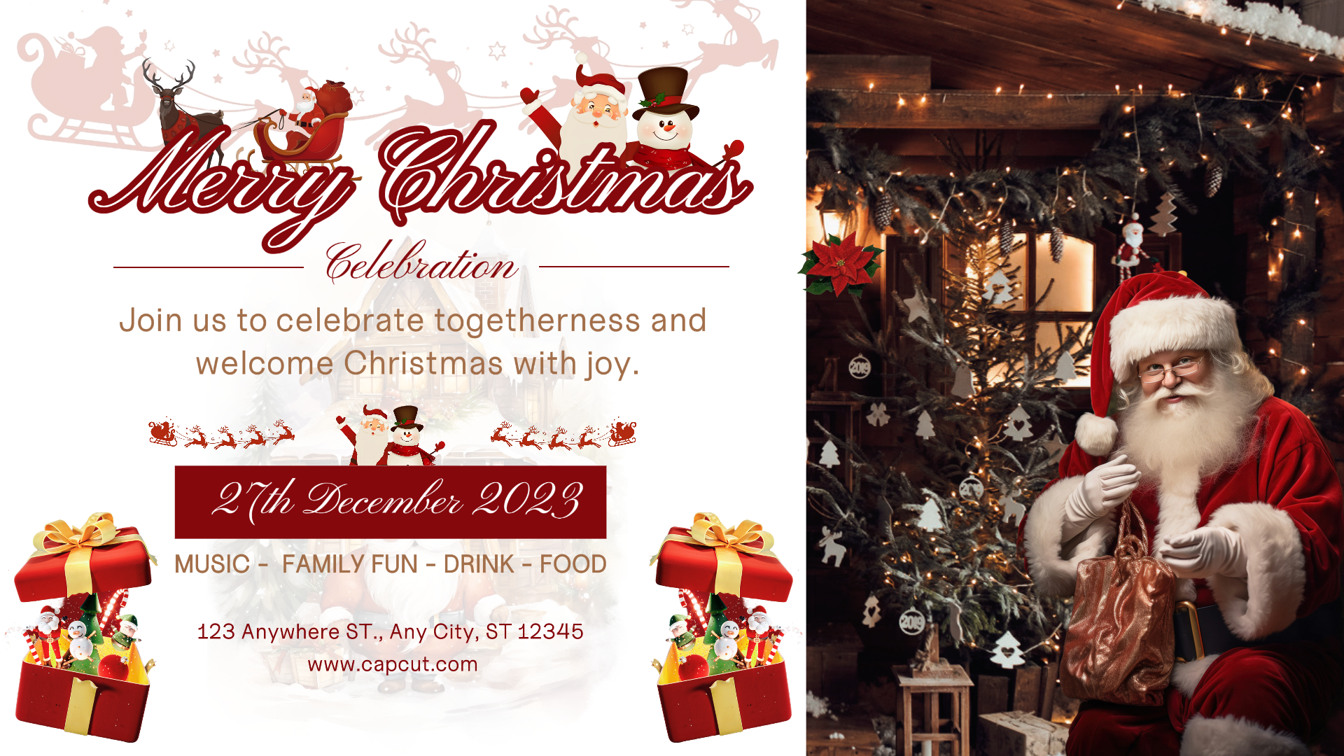 Merry Christmas Celebration YouTube End Screen