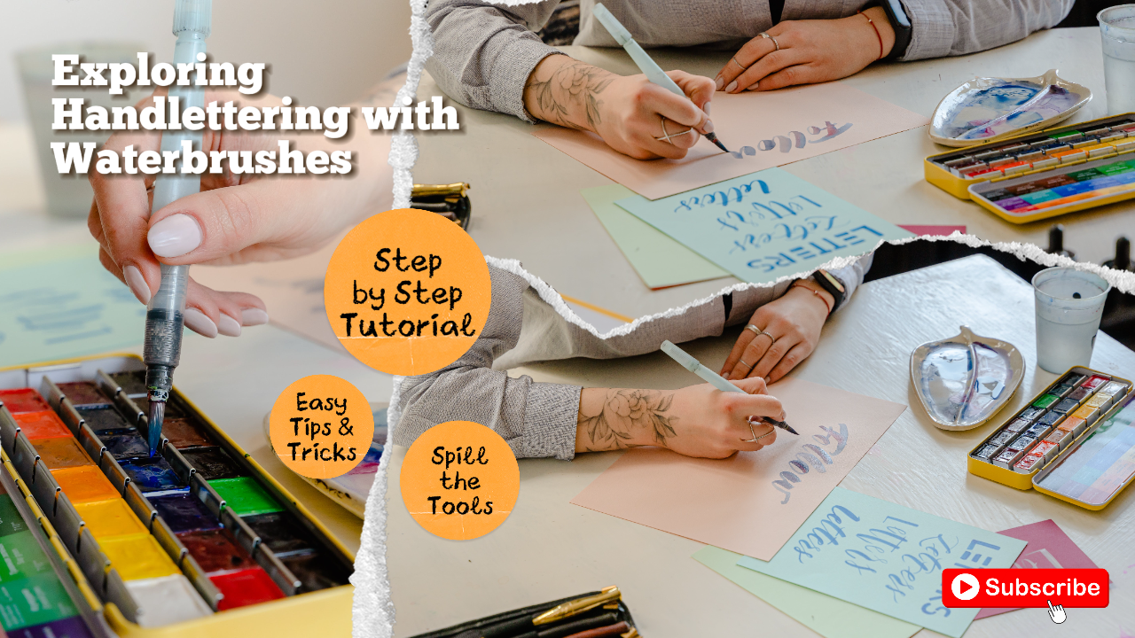 Youtube Thumbnail Learning Handlettering avec Waterbrush
