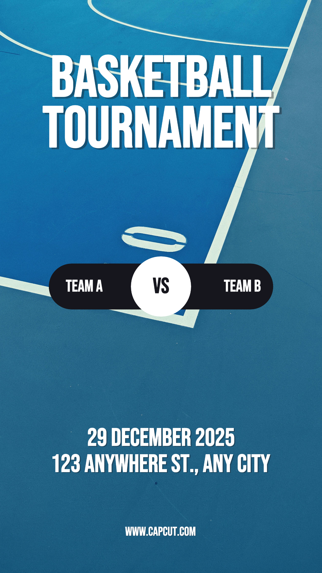 Sport und Match Basketballturnier Instagram-Story 