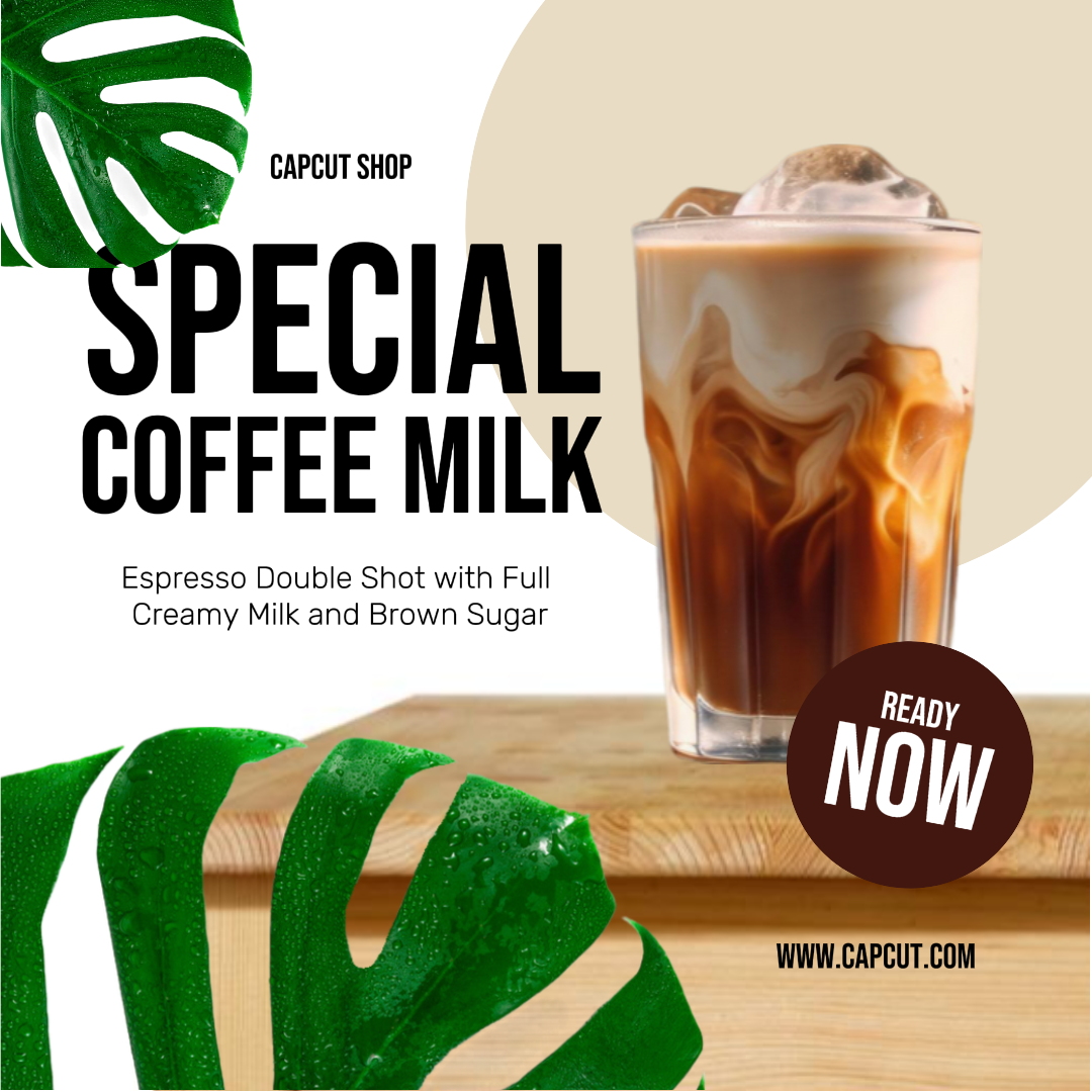 Tampilan Produk Susu Kopi Posting Instagram Baru