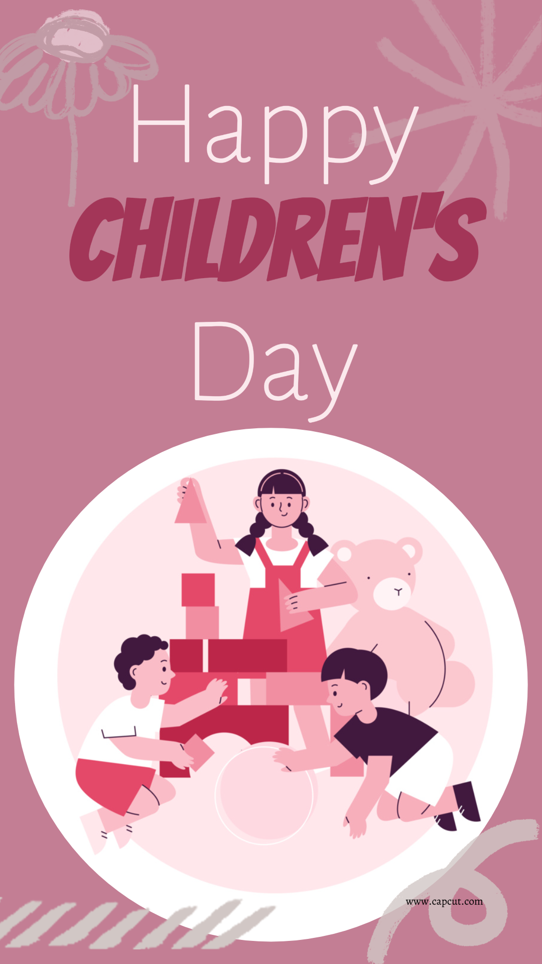 Día del Niño -Póster creativo Historia de Instagram Feliz Día del Niño