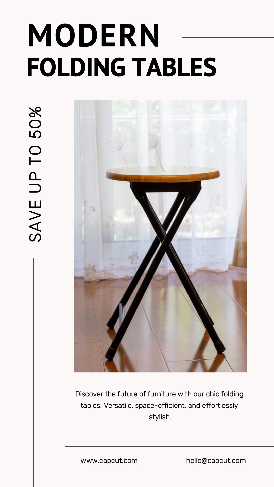 Folding Tables Product Display Instagram Story