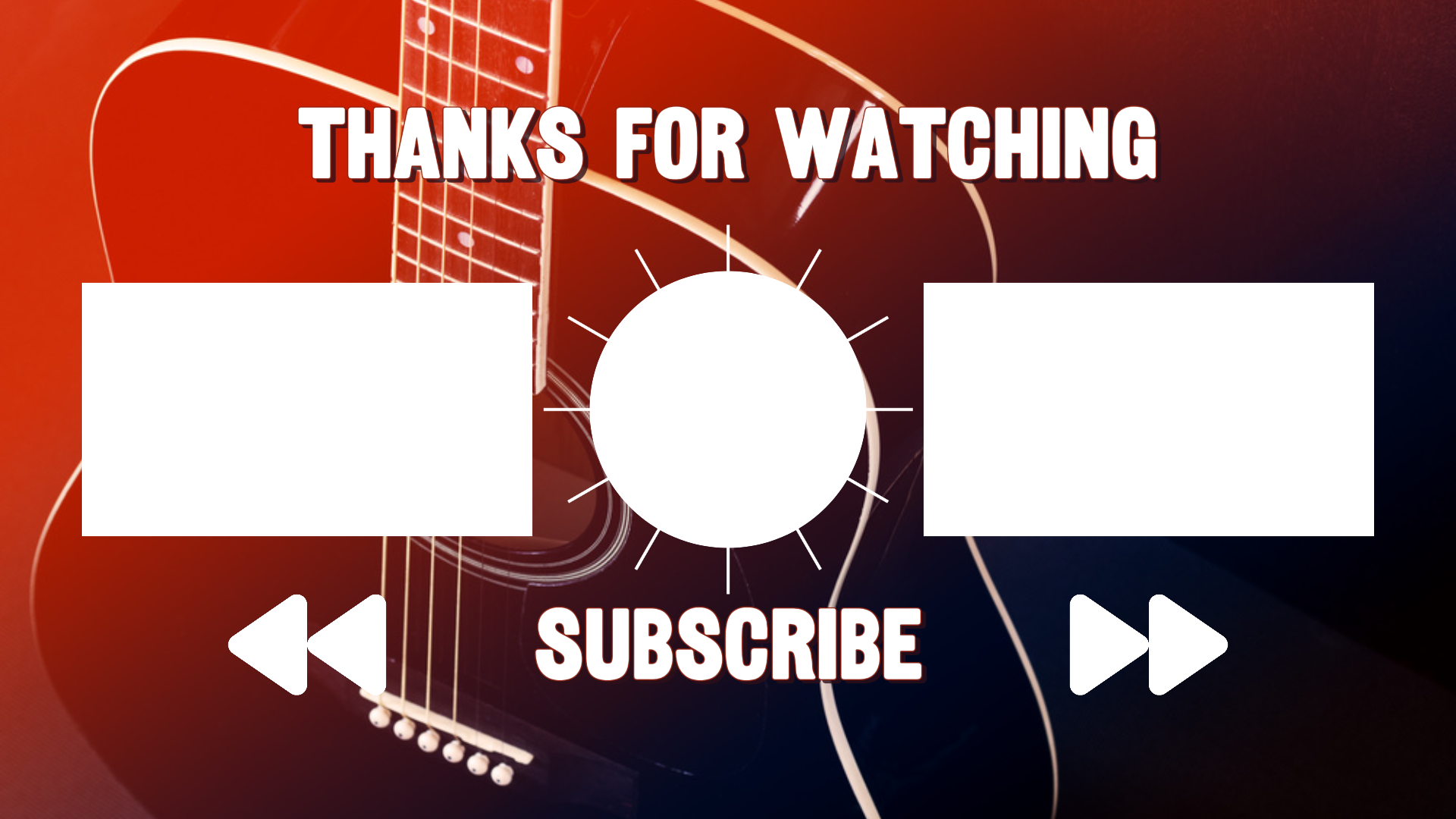 Nicht-Marketing youtube endscreen Gitarre Hintergrund
