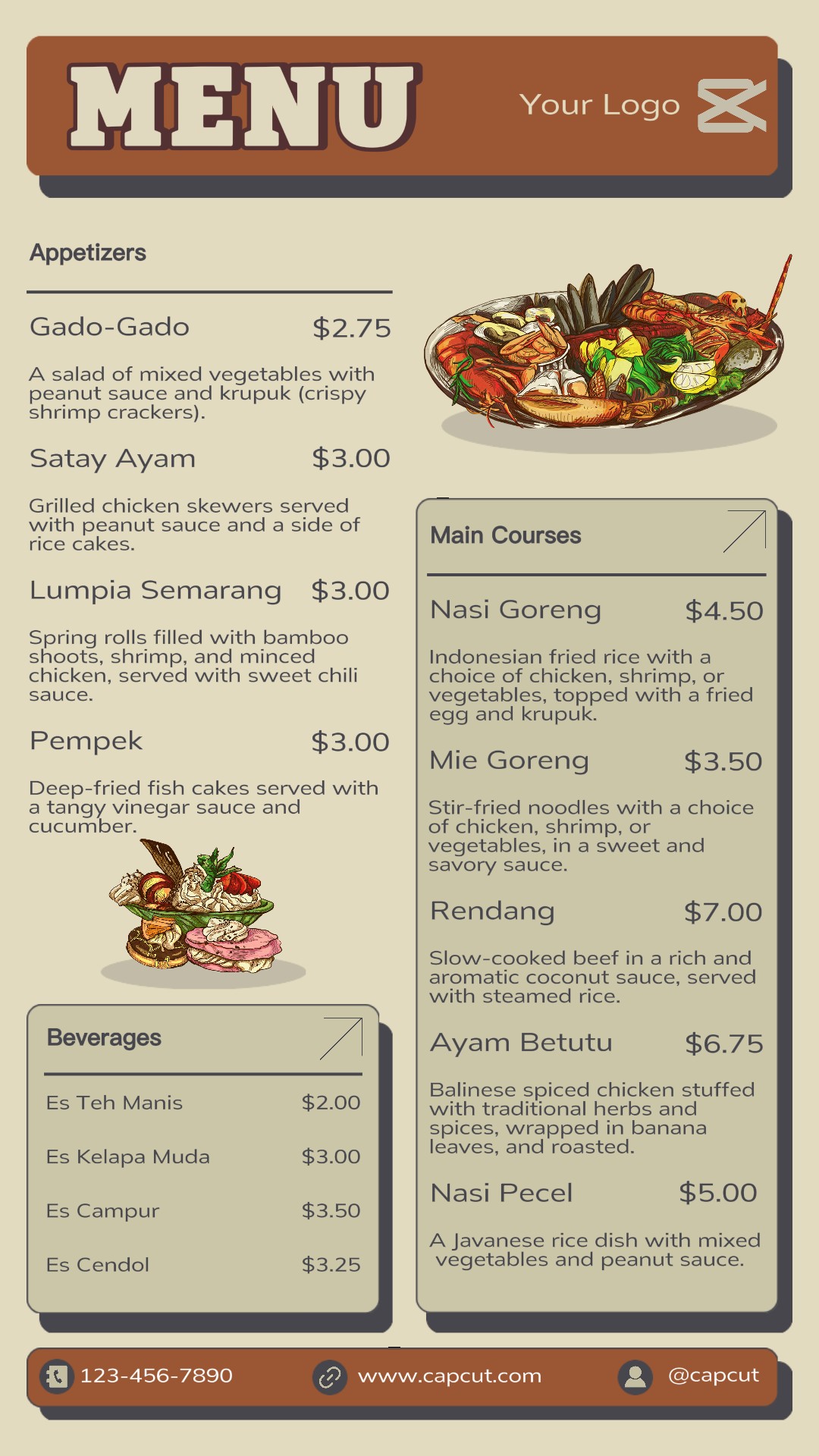 Menu Makanan Indonesia Cerita Instagram