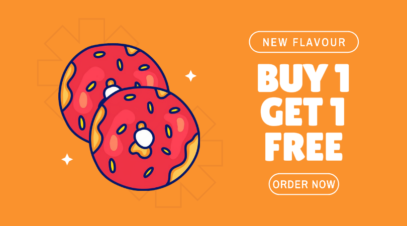 Donut food facebook ads template