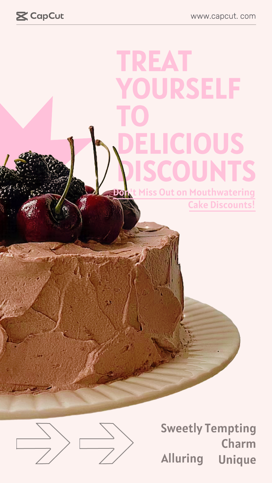 Serviço bolo promoção estilo criativo